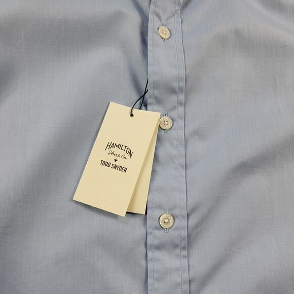 Hamilton Shirt Co. x Todd Snyder Dress Shirt size 15 Blue - Picture 10 of 13